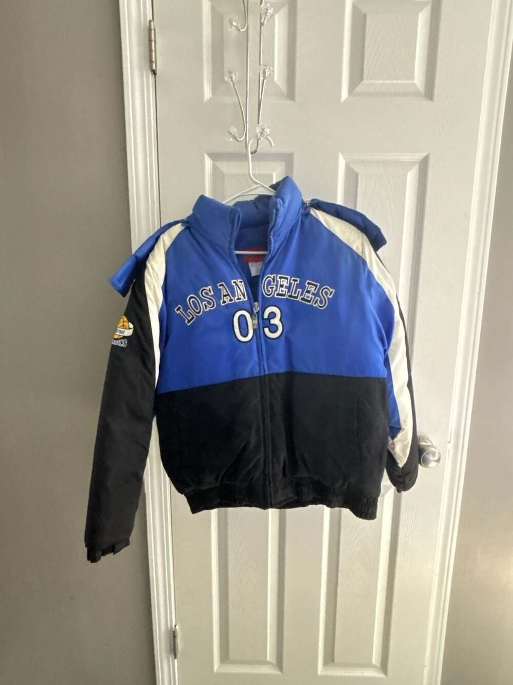 Vintage All Star by Rookie-Z Los Angeles 03 Basketball Puffer Jacket Youth Size
